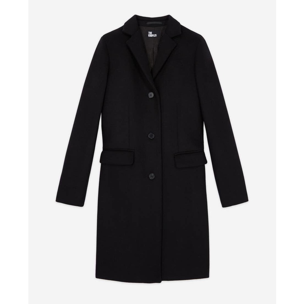 NWT - The Kooples, Wool and Cashmere Black Coat sz. 40